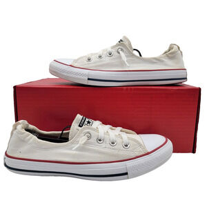 Wmns Converse Sz 9 Chuck Taylor All Star Shoreline Sneakers White 537084F (382)